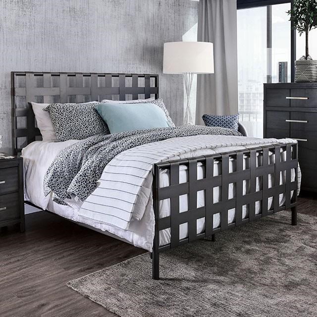Furniture of America Earlgate CM7758 Eastern King Bed Metal Frame Bed